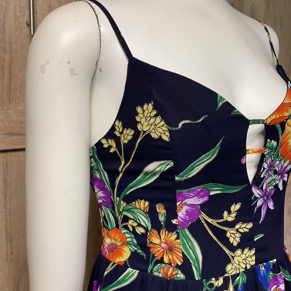 Express Adjustable Spaghetti Strap Navy With Brig… - image 3